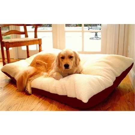 Majestic Pet 30x40 Medium Rectangle Pet Bed- Burgundy 788995651444
